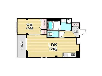 ストック羽沢(1LDK/3階)の間取り写真