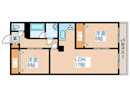 INOVE札幌南7条I(2LDK/7階)の間取り写真