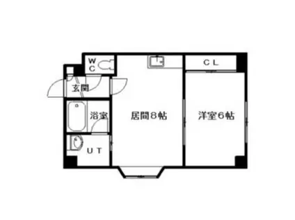 SETTLEもいわ(1DK/3階)の間取り写真