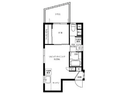 ふーが北池袋(1LDK/1階)の間取り写真