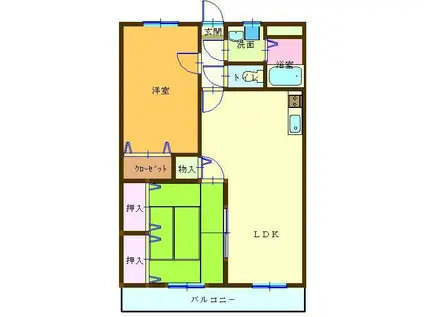 ニューマンション(3DK/3階)の間取り写真