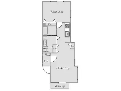 グランニール羽根木(1LDK/1階)の間取り写真