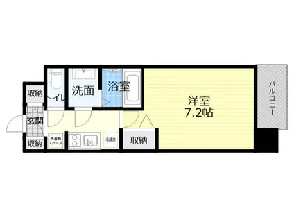 レシオス大阪城北詰(1K/9階)の間取り写真