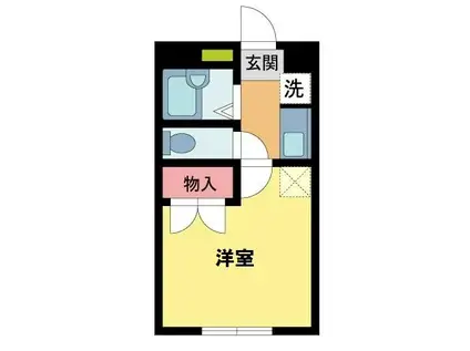 シャルム・ヴェール(1K/2階)の間取り写真