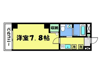 フラッティ京都十条(1K/5階)の間取り写真