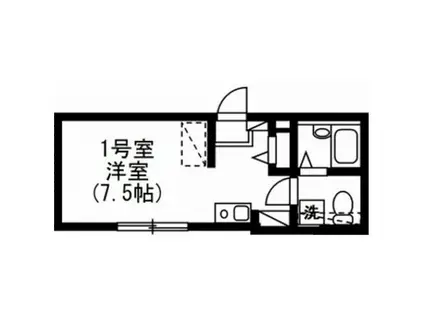 エスペランス トルハ(ワンルーム/1階)の間取り写真