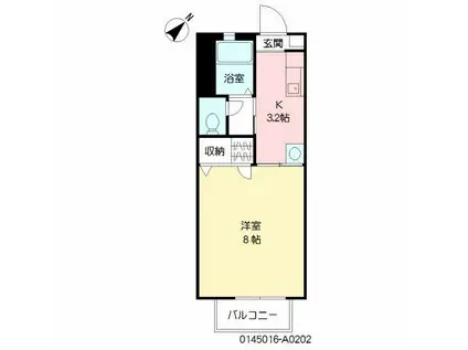 ファレノ (1K/2階)の間取り写真