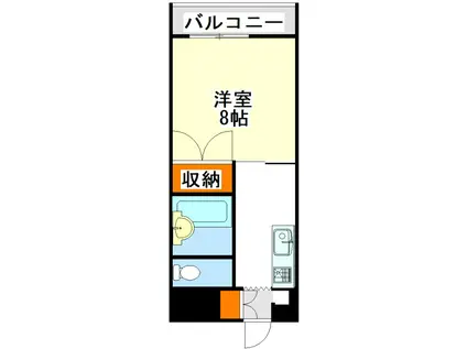 ヴィーナスII(1K/3階)の間取り写真