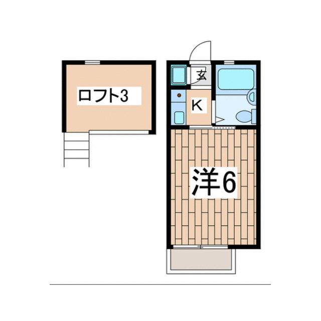 セリュールさがみ野(1K/2階)の間取り写真