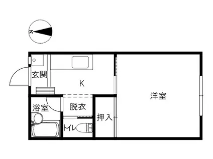 MURANO(1K/2階)の間取り写真