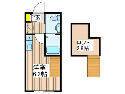 アリビオ上大岡(ワンルーム/1階)の間取り写真