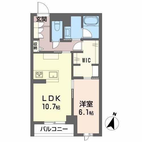 ALBEMARLE錦町(1LDK/3階)の間取り写真
