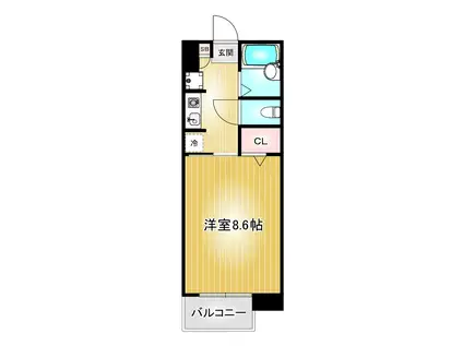 サンシャイン上前津(1K/7階)の間取り写真