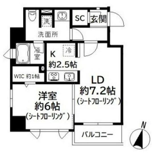 コートヒル本郷(1LDK/4階)の間取り写真