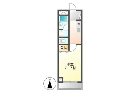 シティハイツ緑(1K/3階)の間取り写真