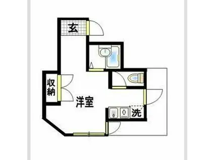 リバーサイドアネックス(ワンルーム/5階)の間取り写真