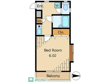 リージェントハウス目黒(1K/2階)の間取り写真