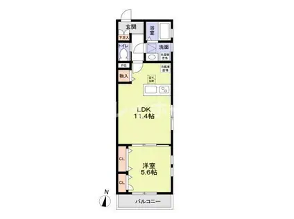 京急本線 京急蒲田駅 徒歩8分 3階建 築3年(1LDK/1階)の間取り写真