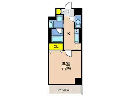 SECTOR PORT(1K/9階)の間取り写真