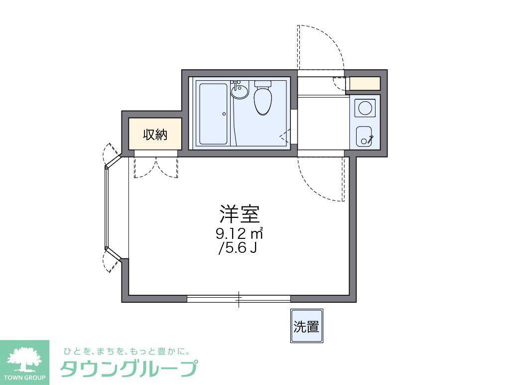 レオパレス衣笠第1(1K/1階)の間取り写真