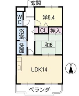 YOKOI HOUSEVII(2LDK/1階)の間取り写真