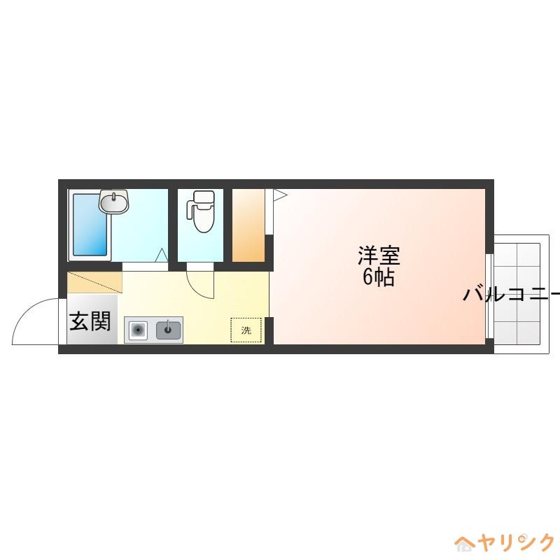 パークサイド五才美A棟(1K/1階)の間取り写真