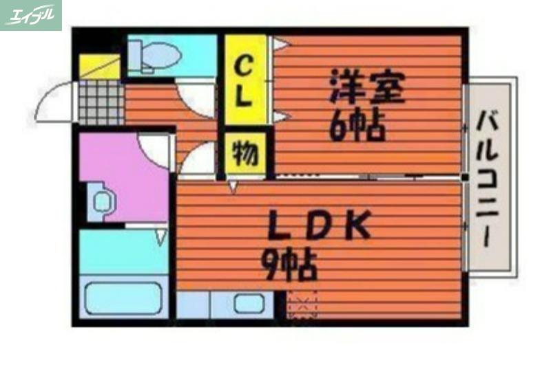ステラ B棟(1LDK/1階)の間取り写真