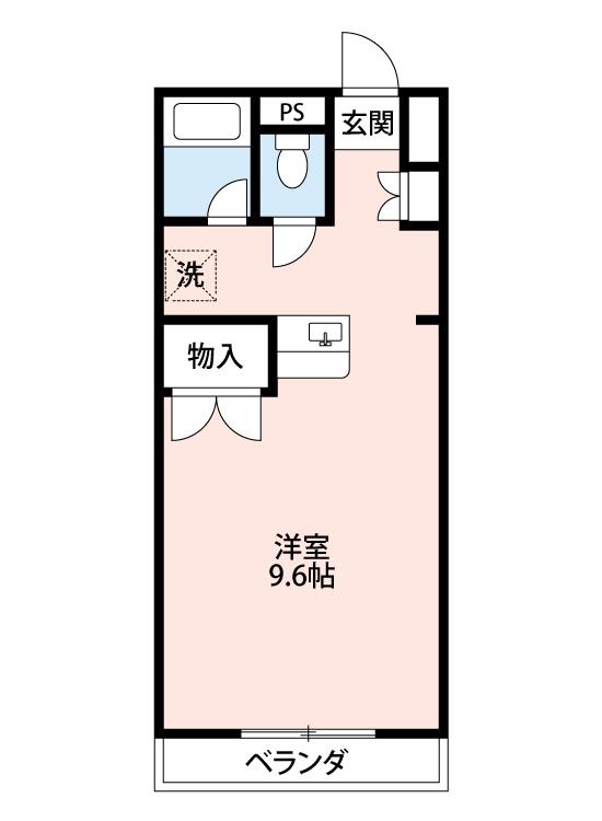 ソフィアライト(1K/4階)の間取り写真