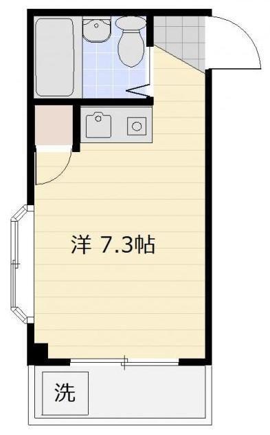 サンハイツ吉村(ワンルーム/2階)の間取り写真