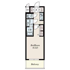 S-RESIDENCE名駅ウエスト(1K/1階)の間取り写真