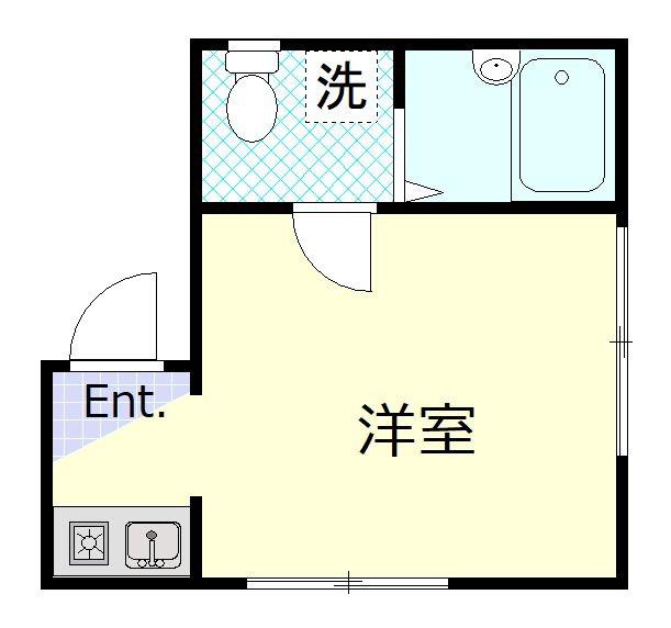 シャンテお花茶屋(ワンルーム/2階)の間取り写真