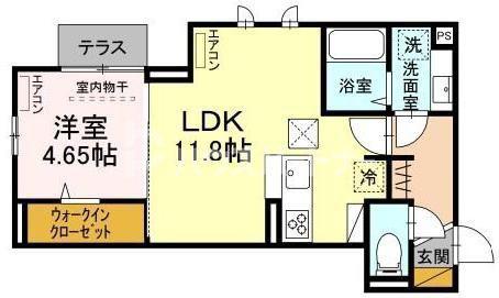 メゾン真砂(1LDK/3階)の間取り写真