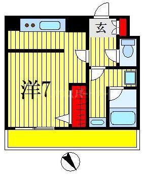 N-STAGE下総中山(ワンルーム/5階)の間取り写真