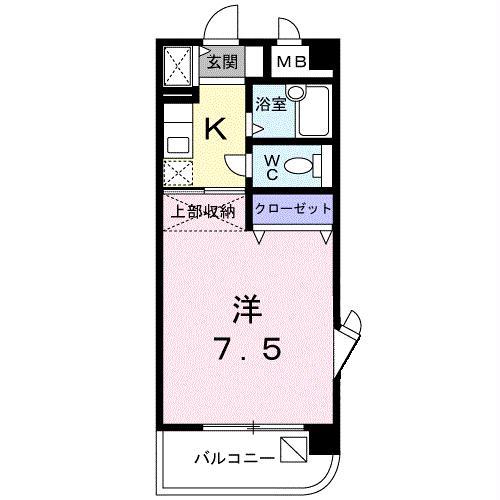 PRATIQUE顕徳(ワンルーム/3階)の間取り写真