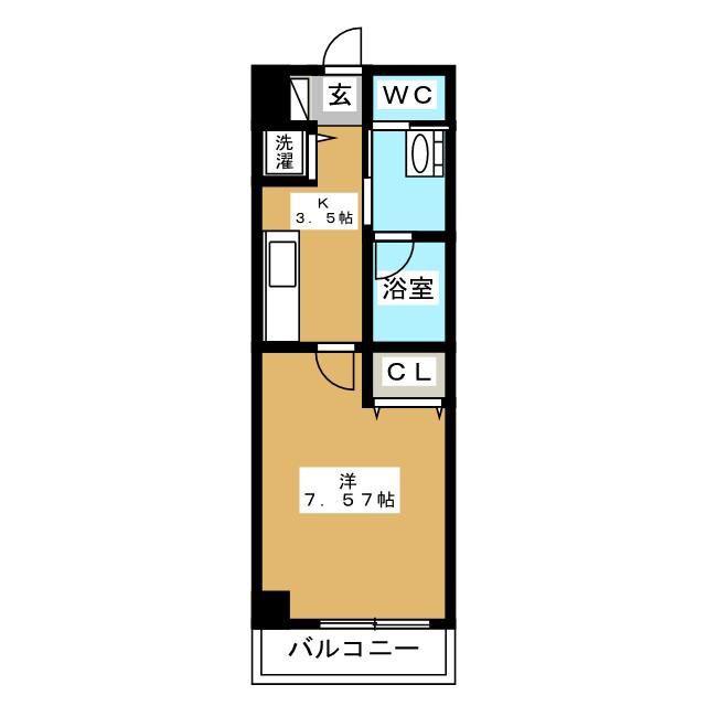 BPRレジデンス船橋(1K/10階)の間取り写真