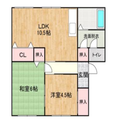 グランマップス春日(3DK/2階)の間取り写真