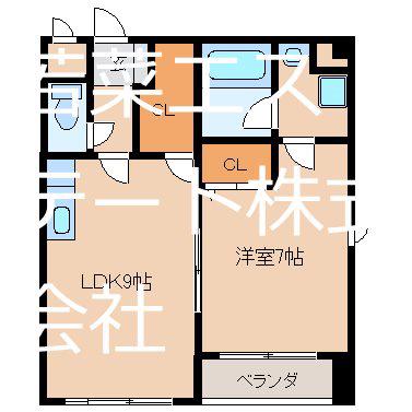 クレールメゾン櫛原(1LDK/5階)の間取り写真