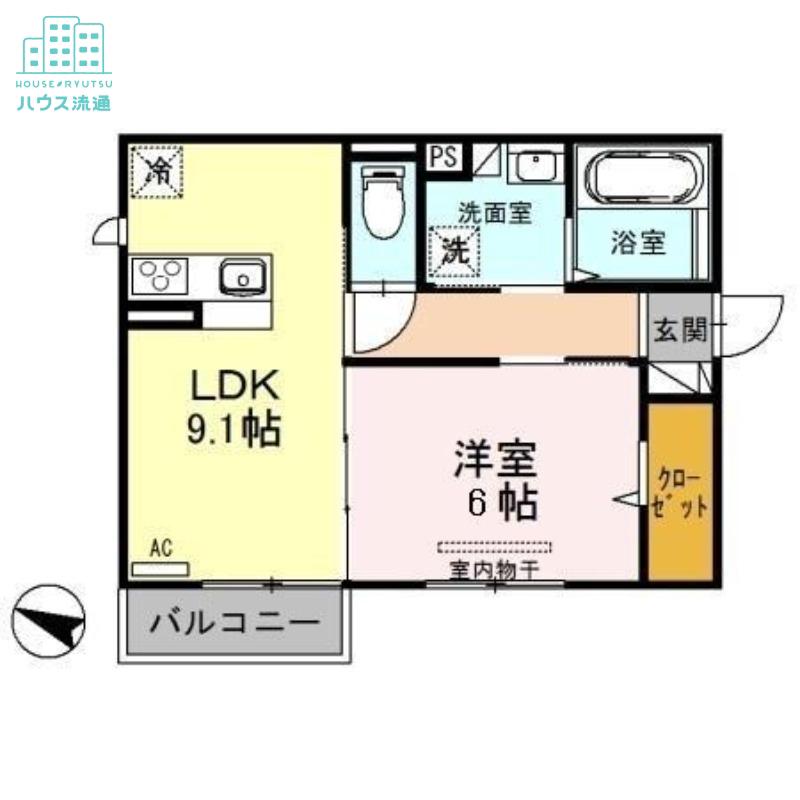 スカイメゾン(1LDK/1階)の間取り写真