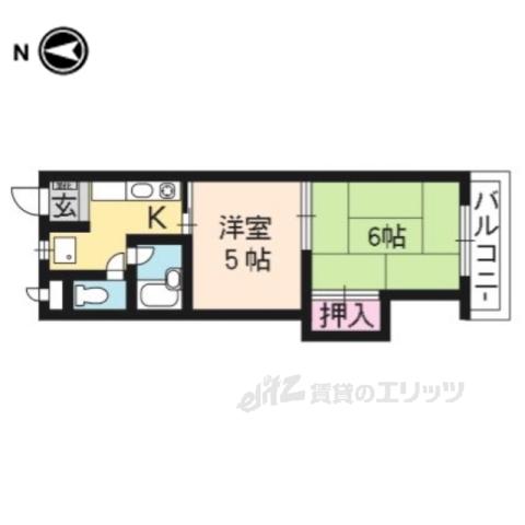 ADOVANCE・Ⅰ(2K/2階)の間取り写真