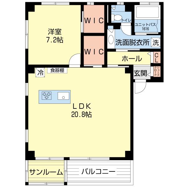 DO LA TOUR 青山(1LDK/3階)の間取り写真