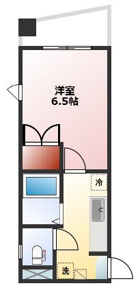 ホープハウス(1K/1階)の間取り写真