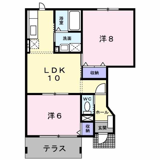 リバティベル・3(2LDK/1階)の間取り写真