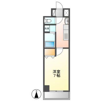 リアライズ沢下町I(1K/2階)の間取り写真