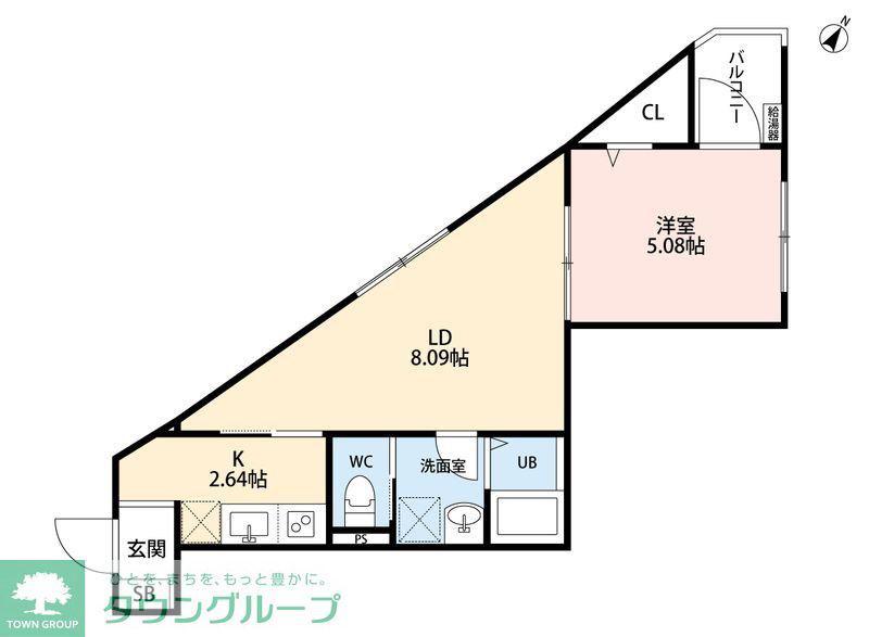 立川セイワレジデンスIII(1LDK/2階)の間取り写真