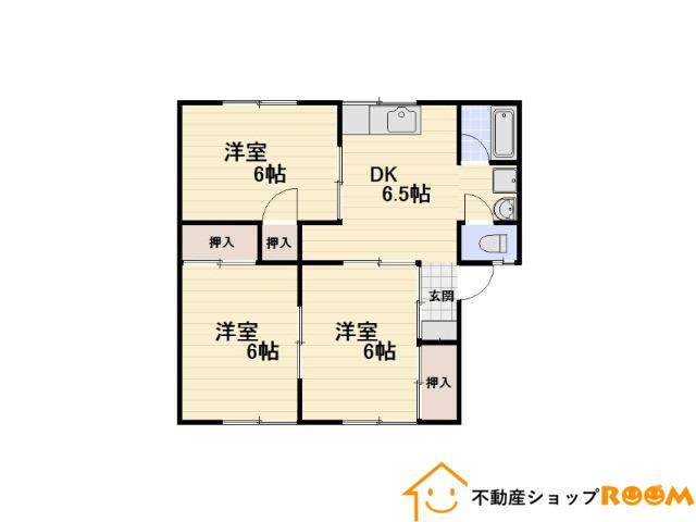 グリーンコーポ高田(3DK/2階)の間取り写真