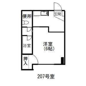 ジュネパレス(1K/2階)の間取り写真