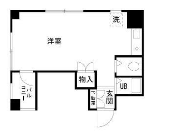 文栄ビルNO1(ワンルーム/4階)の間取り写真
