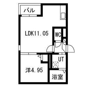 JACK NANYOII(1LDK/1階)の間取り写真