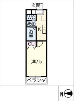 A.CITY中川法華(1K/5階)の間取り写真