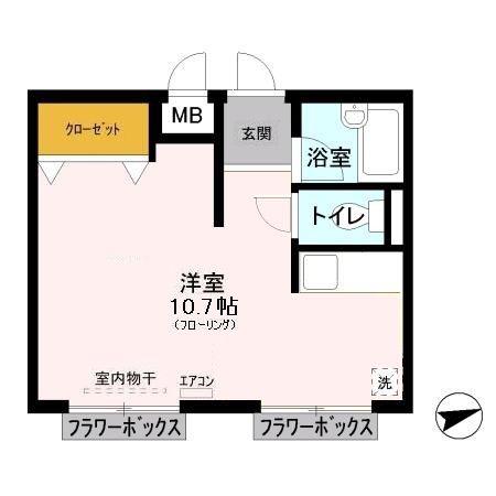 M M DAIMON(ワンルーム/2階)の間取り写真